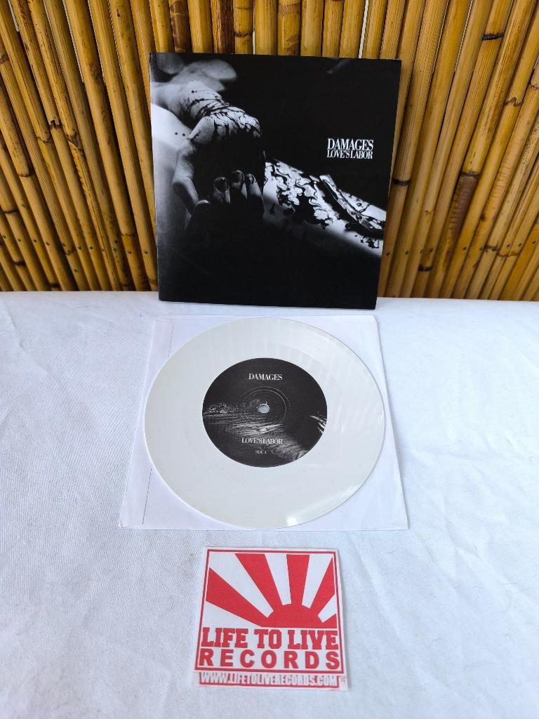 45t 7" Damages „Love's Labour”, zwart, hardcore punk, Ophalen of Verzenden, Gebruikt