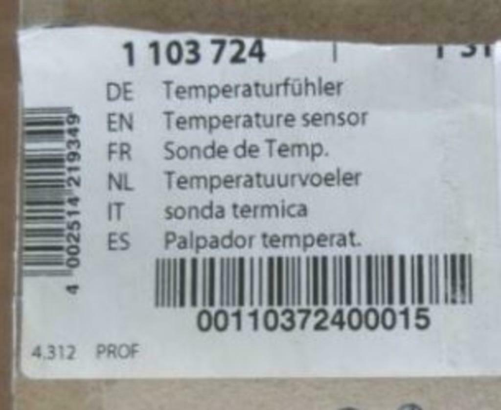 Temperatuurvoelertje/sonde met rubbers Miele 1103724 - NIEUW, Elektronische apparatuur, Wasmachines, Nieuw, Voorlader, 85 tot 90 cm