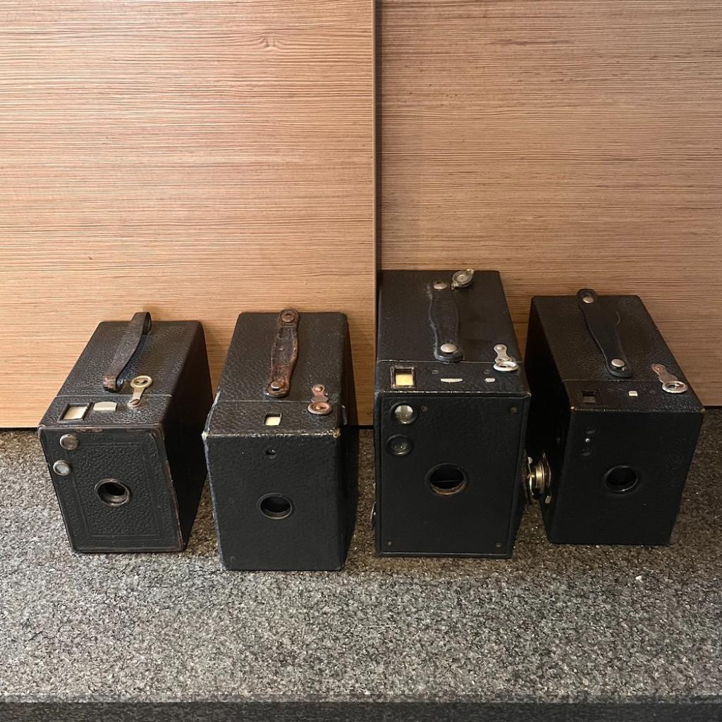4 Oude Kodak Brownie box camera's, Audio, Tv en Foto, Ophalen of Verzenden, Gebruikt, Compact, Kodak