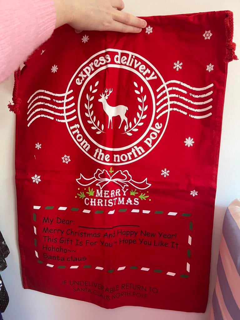 Sac père Noël cadeaux sapin, Enlèvement ou Envoi