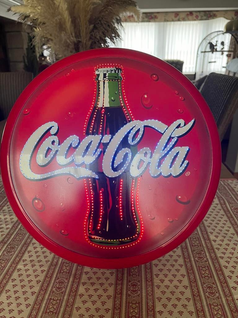 Licht reclame coca cola., Verzamelen, Merken en Reclamevoorwerpen, Ophalen, Zo goed als nieuw, Lichtbak of (neon) lamp