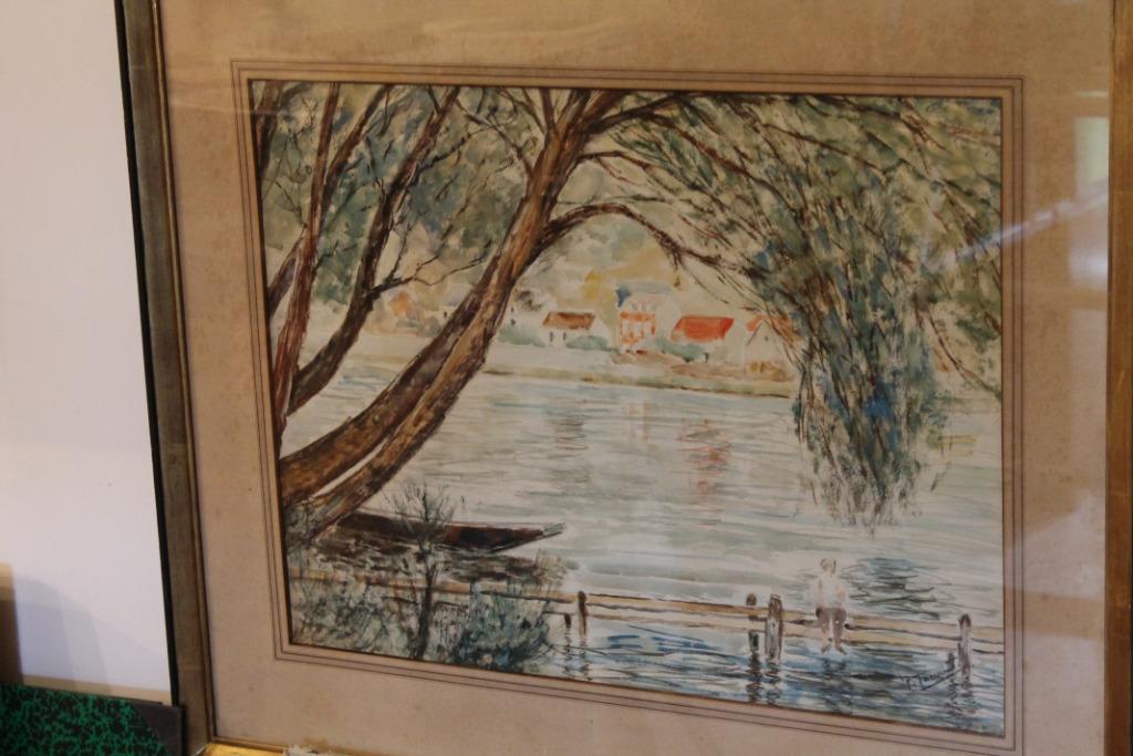 Pierre Thevenet. Paysage à la rivière., Enlèvement ou Envoi