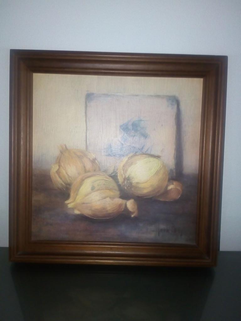 Schilderij 3 uien, Ophalen of Verzenden