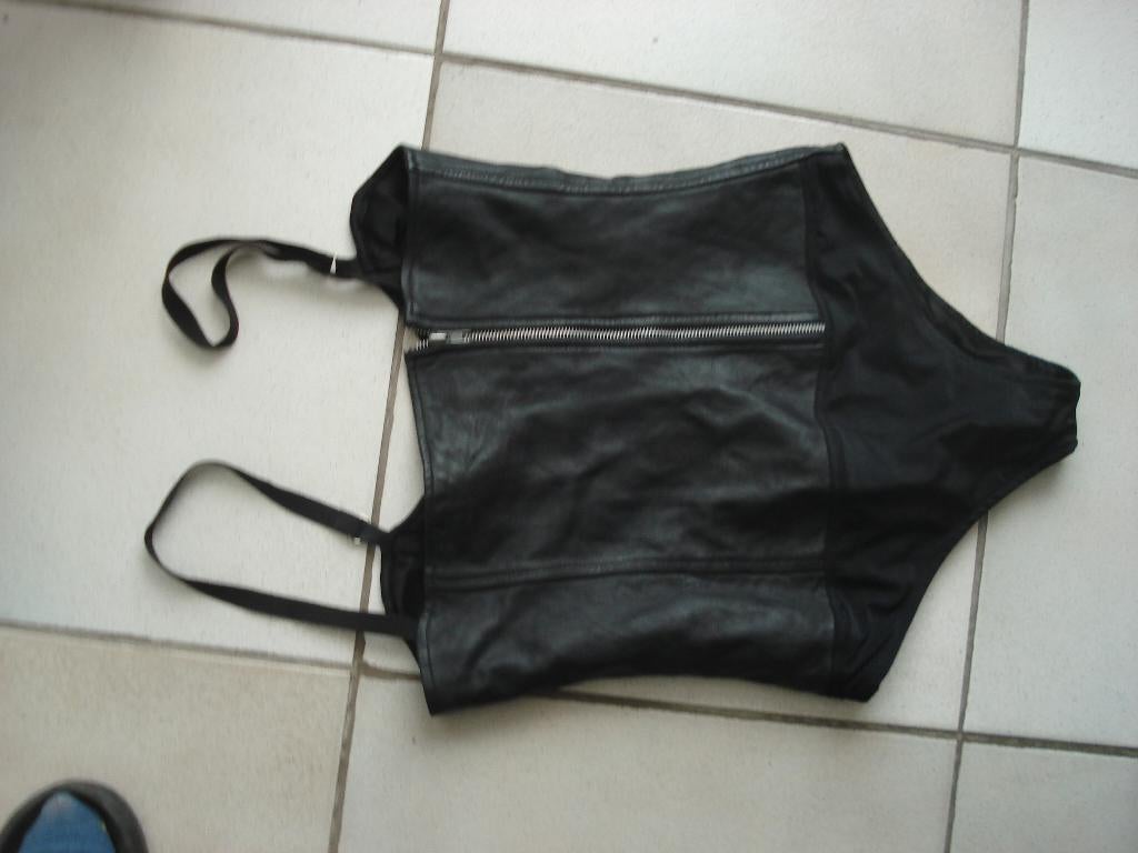 sexy lederlook body, ANDERE, Ophalen, Zwart, Body of Korset