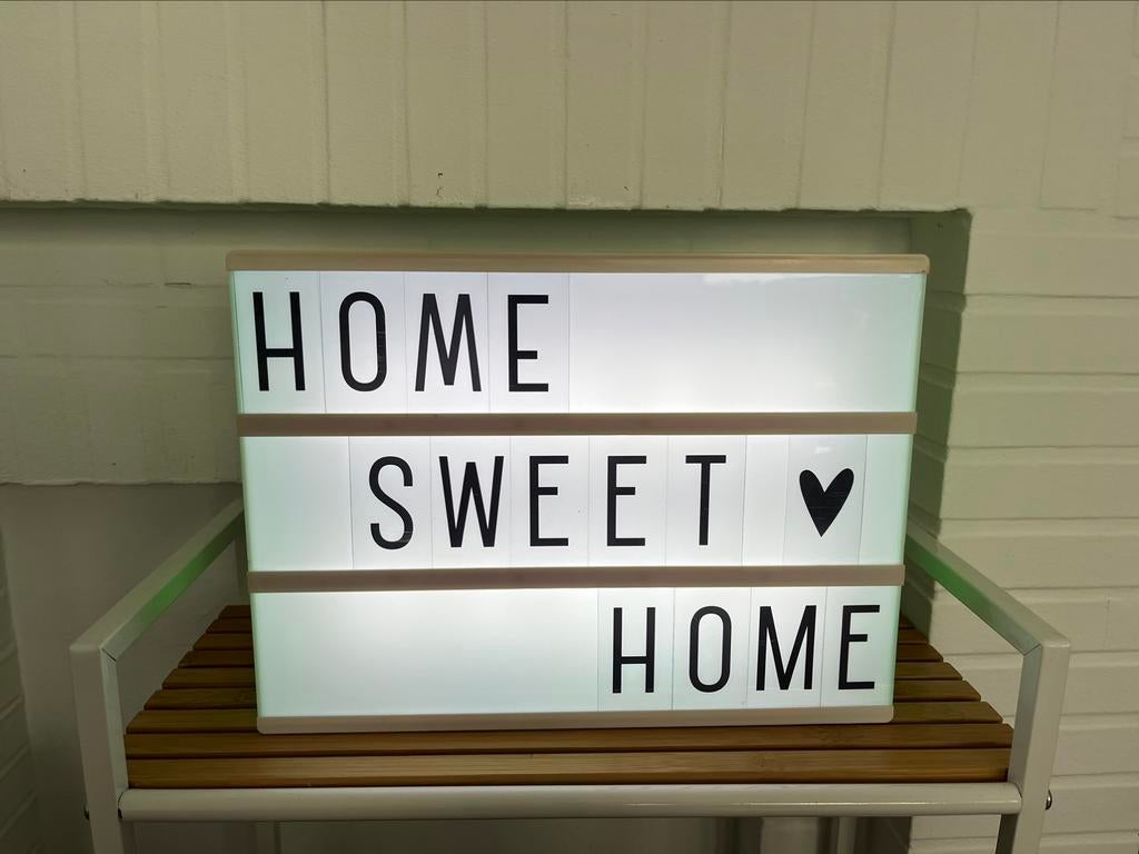 LED lichtbox incl. letters en symbolen, Huis en Inrichting, Ophalen of Verzenden, Gebruikt