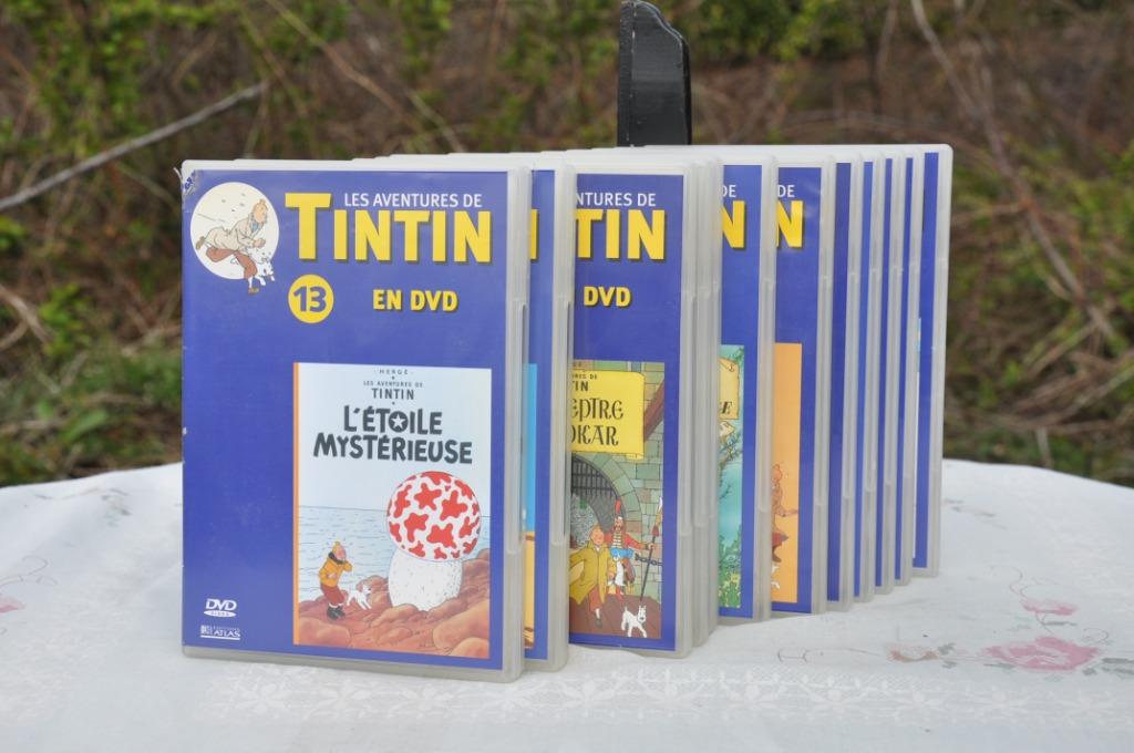 lot de 12 dvd 12 livret 12 carte postal dessin animé tintin, CD & DVD, Enlèvement ou Envoi, Dessin animé, Tous les âges, Coffret