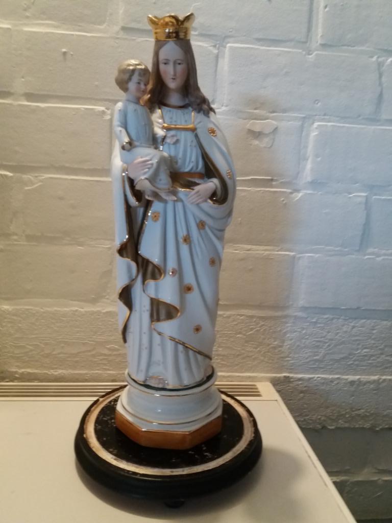 Mariabeeld in bisquit., Antiek en Kunst, Ophalen