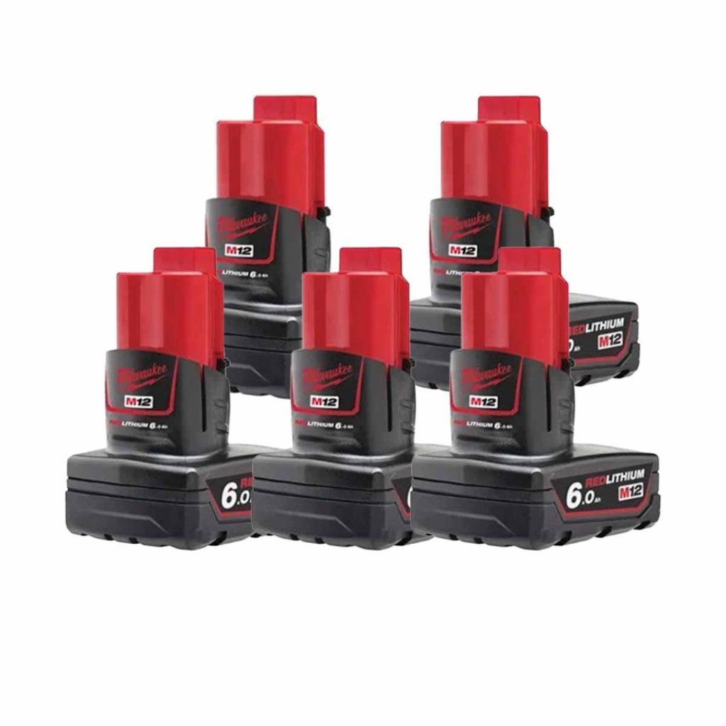 Milwaukee M12 B6 V12 6.0Ah 4Ah 5Ah M12 Li-ion batterij, Ophalen, Nieuw