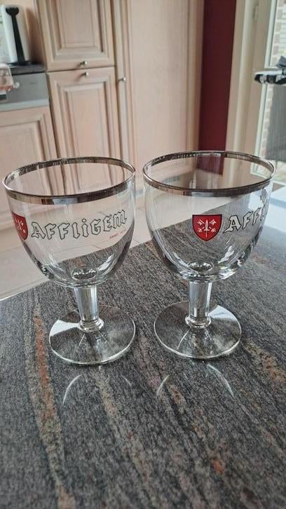 'Affligem' glazen, Verzamelen, Glas en Drinkglazen, Ophalen, Zo goed als nieuw