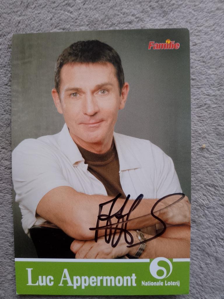 Luc Appermont fotokaart met handtekening, Envoi