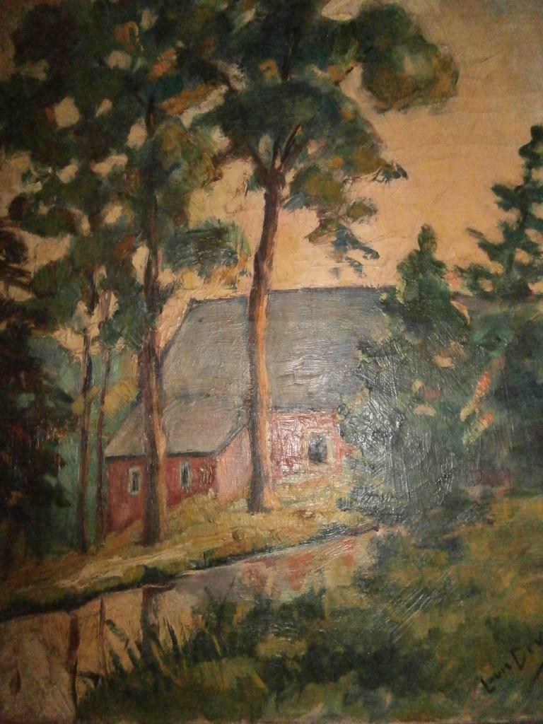 Tableau Louis Devrint "Vieux moulin à Hamme-Mille", Ophalen
