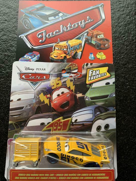 Cars Disney Dinoco Cruz Ramirez with tool cart Fan Favorites, Ophalen of Verzenden, Nieuw