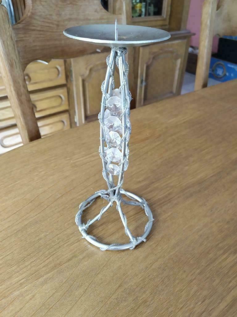 Porte bougie - H 22,5 cm -  D 9 cm, Enlèvement ou Envoi, Bougie