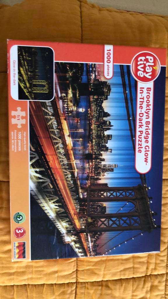 Glow in the dark puzzel- Brooklyn Bridge - 1000 stukken, Enlèvement ou Envoi, Comme neuf