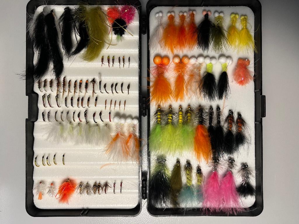 Lot de 108 mouches pour la pêche à la mouche en réservoir, Envoi, Neuf