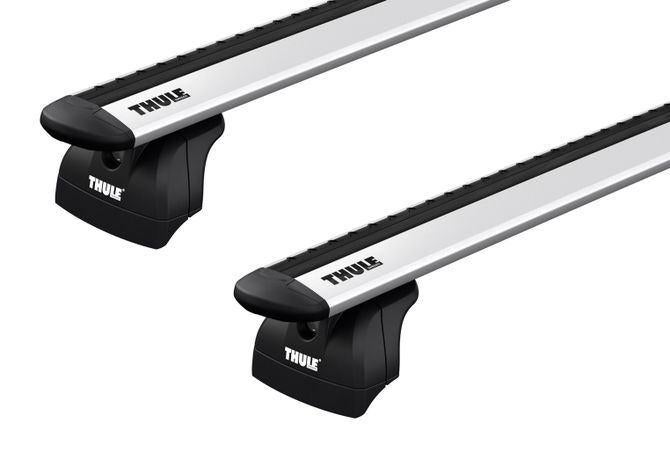 Thule 961 Wingbar (longueur 118 cm) + 4 pieds + 4 serrures, Autos : Divers, Porte-bagages, Comme neuf, Enlèvement