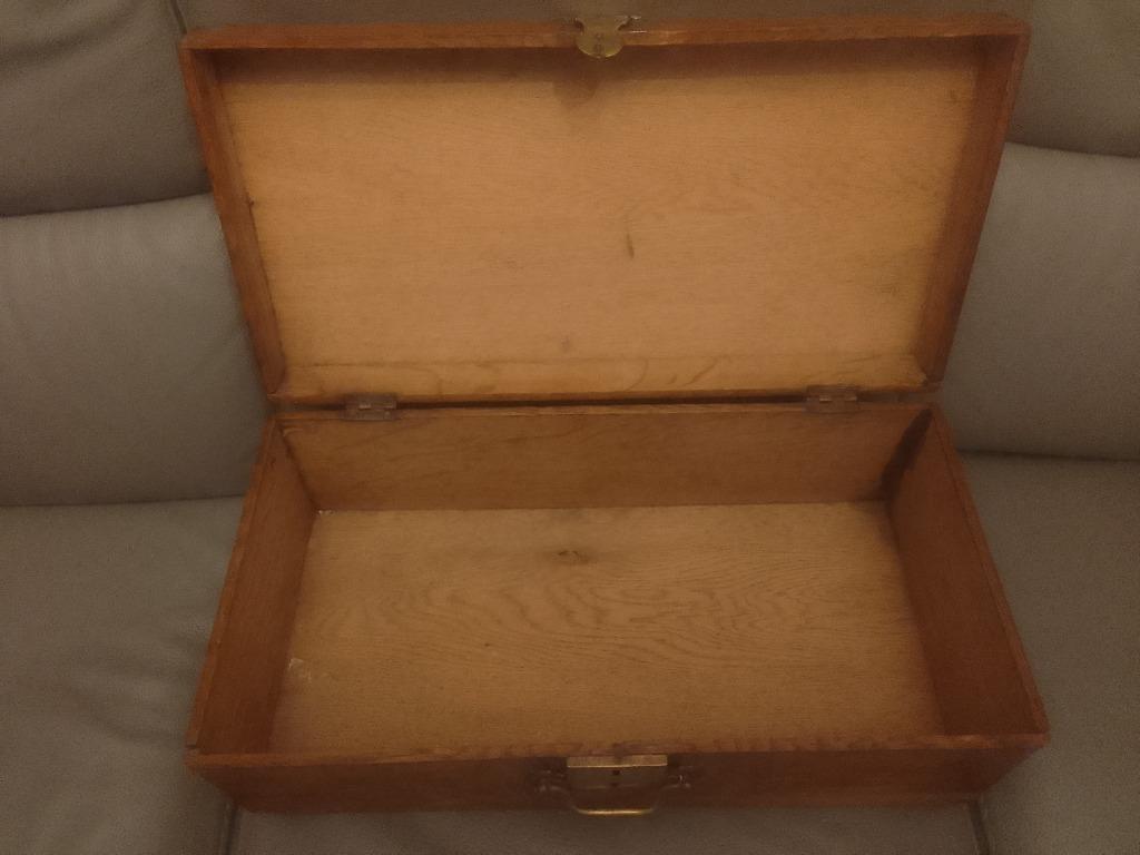ancienne boite en bois 25 x 25 x 60, Antiquités & Art, Enlèvement ou Envoi