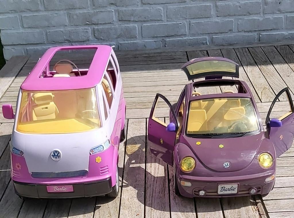 Vintage 2002 Grote Barbie VW kever en Bus samen voor 95€, Ophalen of Verzenden, Zo goed als nieuw, Barbie
