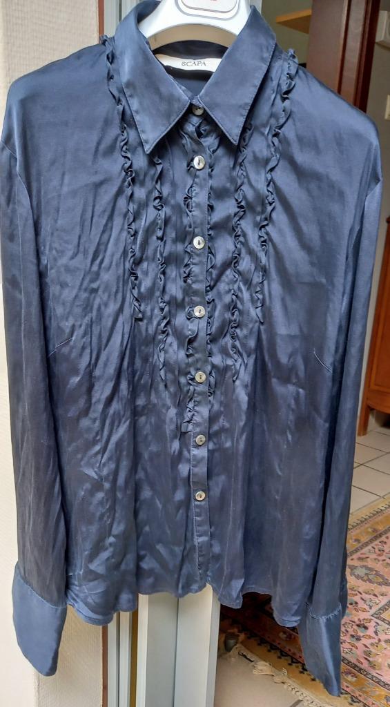Donkerblauw dameshemd  SCAPA maat 44, Kleding | Dames, SCHAPA, Blauw, Maat 42/44 (L), Ophalen of Verzenden