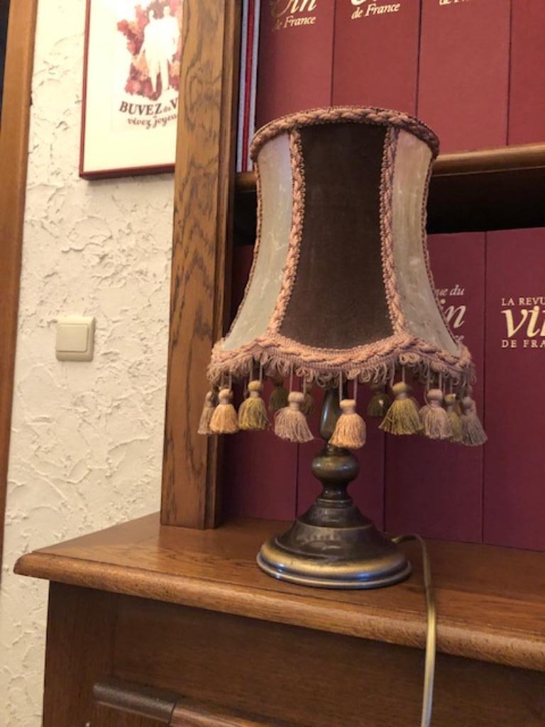 Lampe vintage support cuivre, Enlèvement, Utilisé, Autres matériaux, Moins de 50 cm