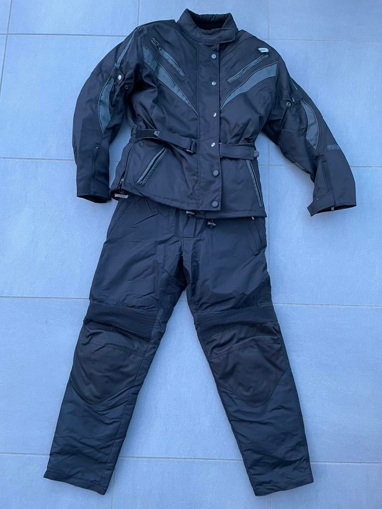 Zwart motorpak jas en broek dames maat 38, Enlèvement, Neuf, sans ticket, Femmes, Combinaison