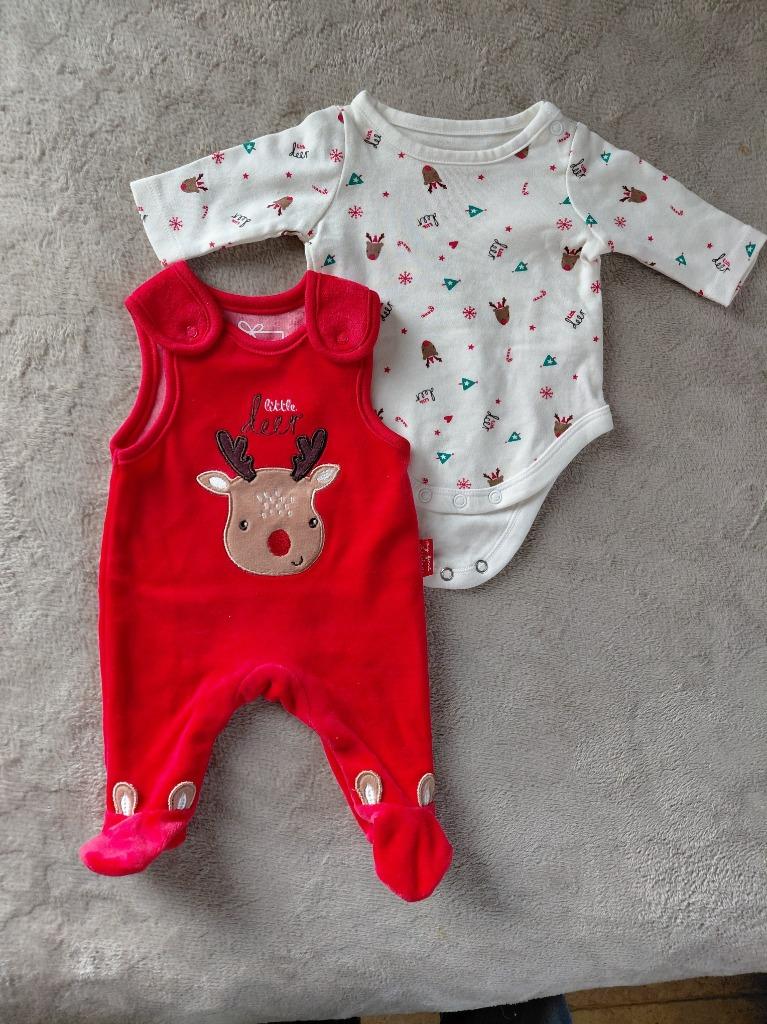 Prematuur Kerst pyjama + romper maat 46 nieuw, Ophalen of Verzenden, Nieuw, 104 of kleiner, Jongen of Meisje