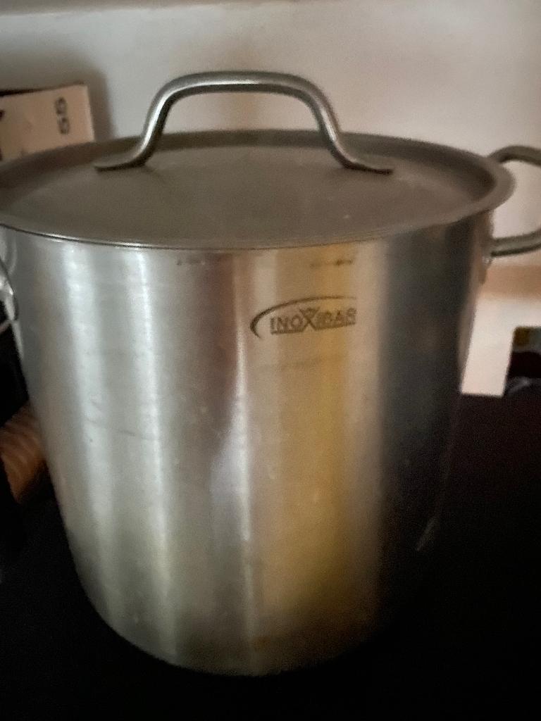 Inox kookpot, Huis en Inrichting, Ophalen, Inox, Gebruikt, Keramische plaat
