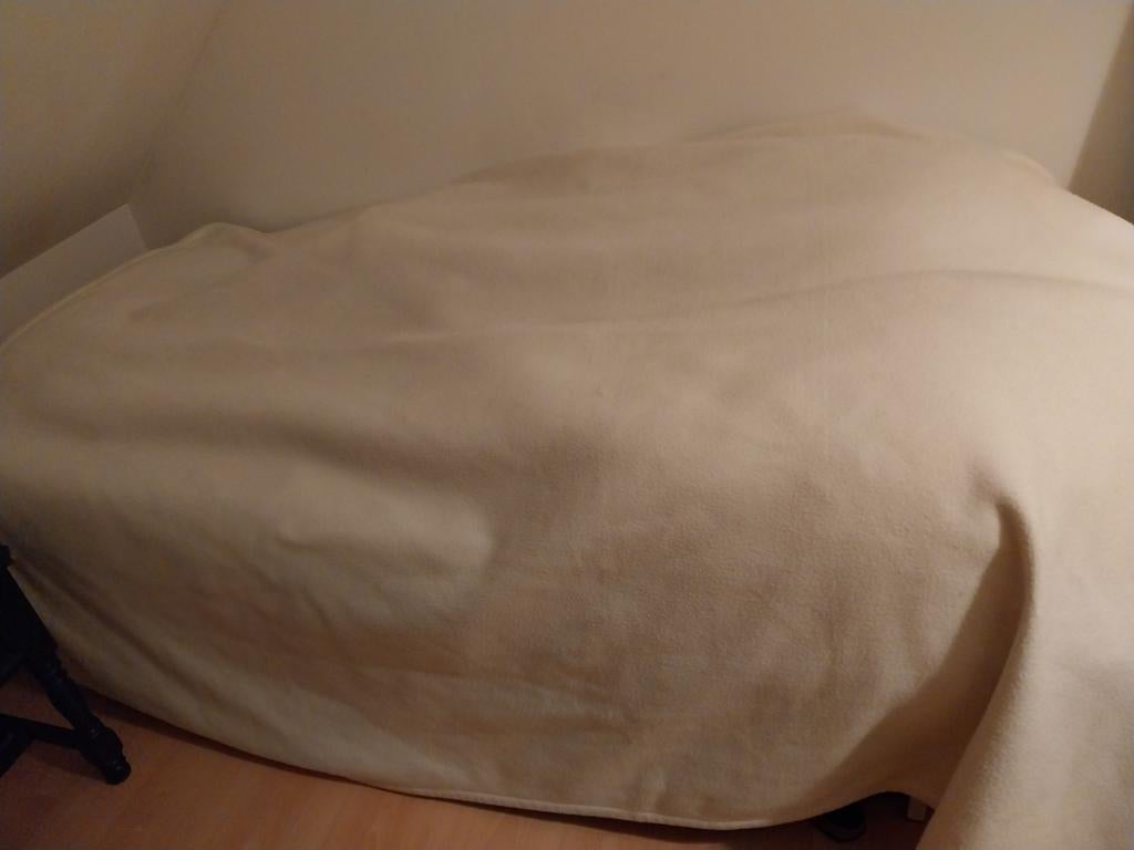 Grande couverture blanche pour lit 180 x 220, excellent état, Enlèvement ou Envoi, Comme neuf