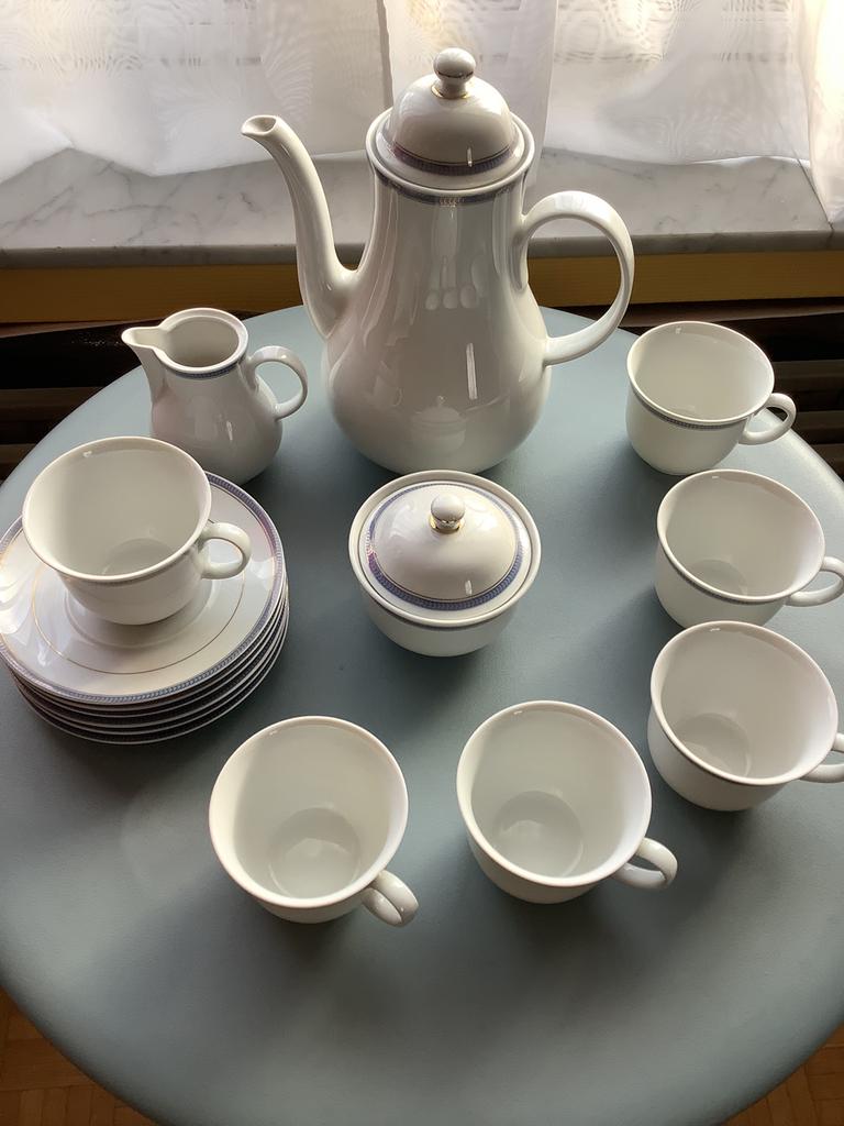 SERVICE À CAFÉ ️ ~ SCHIRNDING BAVARIA ~ ancien ~ 6 pers., Enlèvement