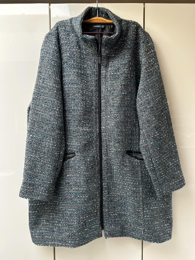 Grijsblauwe jas in extenso - Maat XXL, Kleding | Dames, Blauw, Maat 46/48 (XL) of groter, Ophalen of Verzenden, Zo goed als nieuw