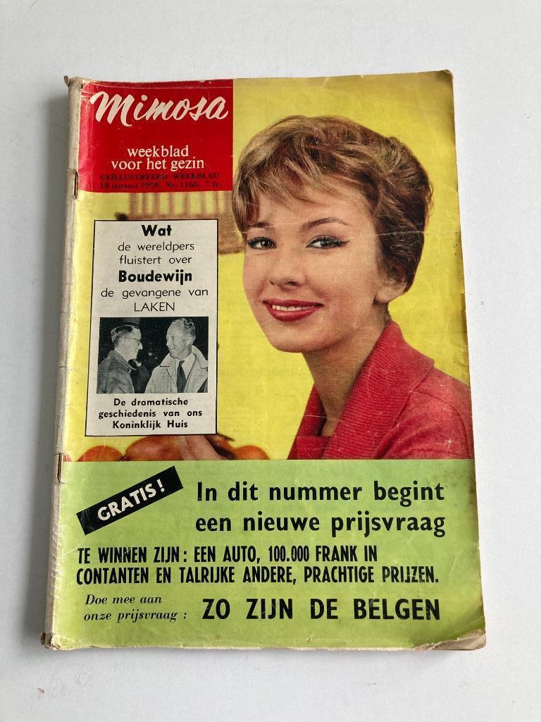 MIMOSA : nr 1165 1959 : Bardot, Witte Kruis, Rennie, Dreft, Verzamelen, Ophalen of Verzenden, 1940 tot 1960, Tijdschrift
