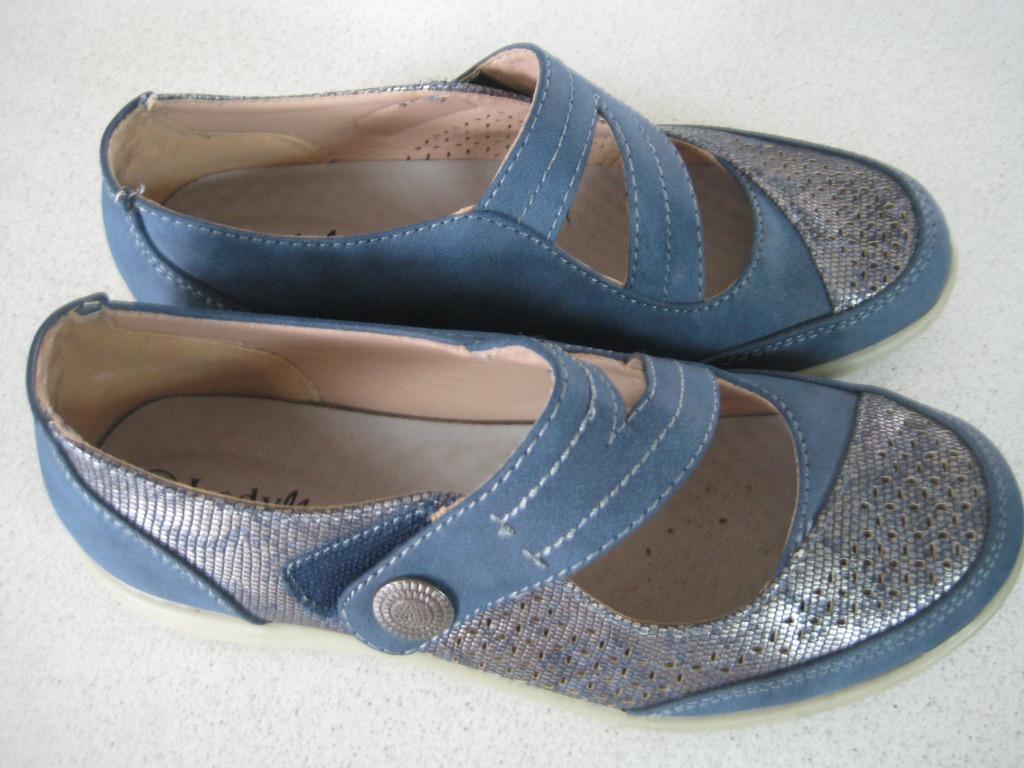 damesschoenen, Ladyflex, Enlèvement, Porté, Bleu
