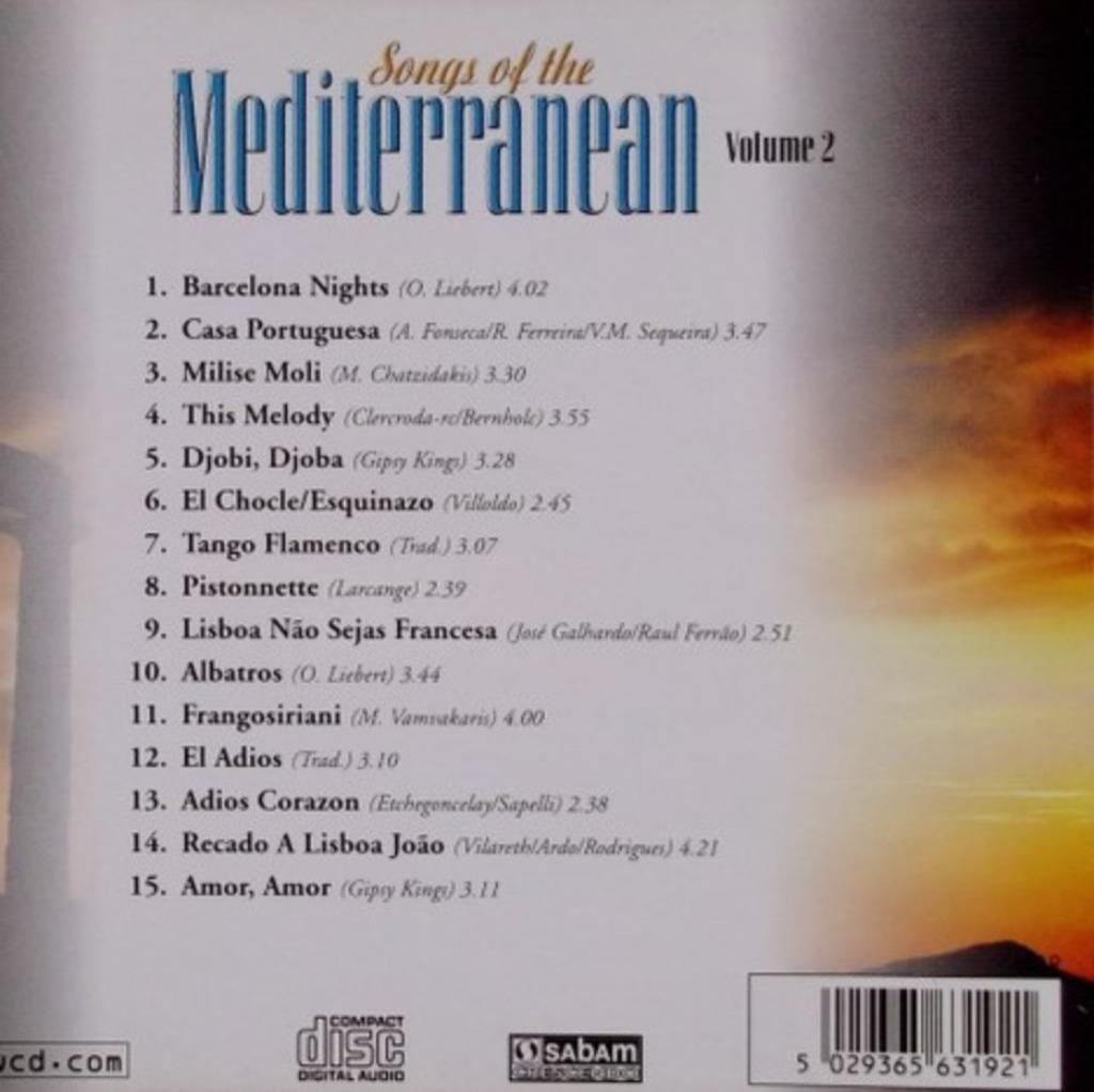 Songs Of The Mediterranean (Spain Portugal France & Greece), Ophalen of Verzenden, Gebruikt