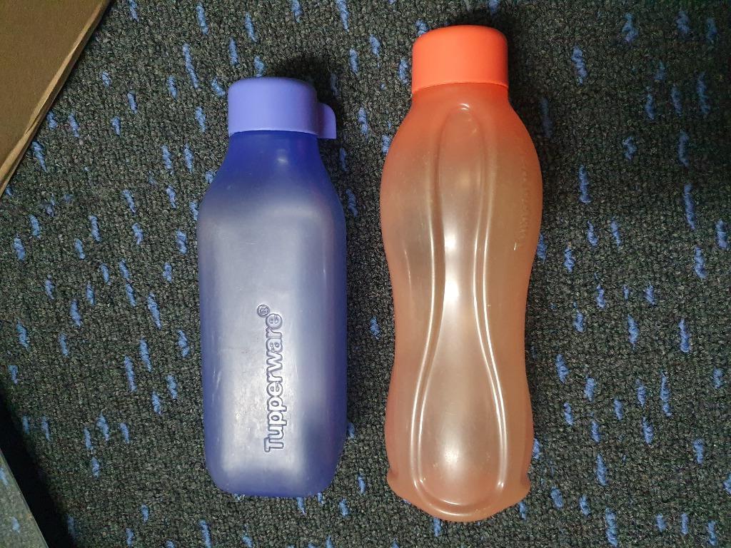 2x Tupperware Ecofles 500ml oranje/rood + paars, Ophalen of Verzenden, Gebruikt, Oranje, Bus of Trommel