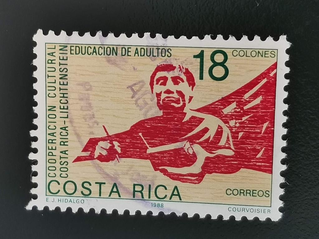 Costa Rica 1988 - coopération culturelle avec Liechtenstein, Enlèvement ou Envoi, Affranchi, Amérique centrale