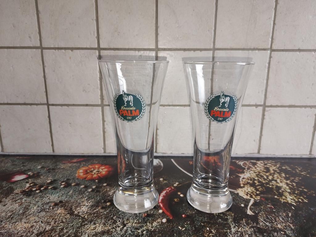 Palm fluitjes glas, Ophalen of Verzenden, Zo goed als nieuw, Bierglas