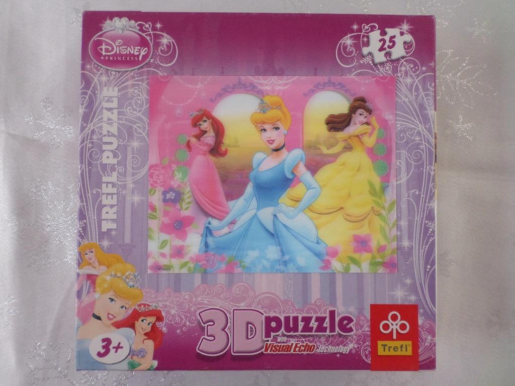 Puzzle Princesses Disney Princess 3D 3 ans 25 pièces, Enlèvement ou Envoi, 10 à 50 pièces, Utilisé, 2 à 4 ans