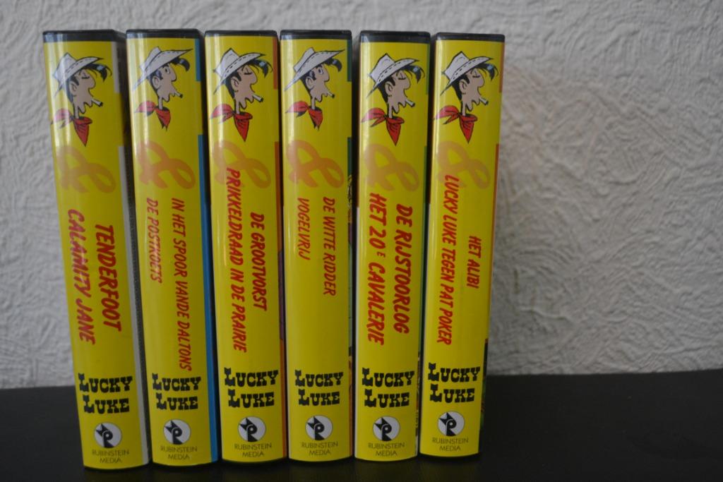 Lucky Luke, vhs cassette, 6 films '99, Cd's en Dvd's, Ophalen of Verzenden, Zo goed als nieuw, Overige genres