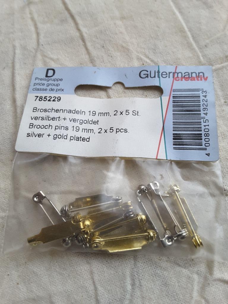 sieraden Brochespelden, 19 mm, zilver + verguld 785229, Ophalen of Verzenden, Nieuw, Kraal