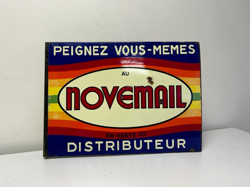 Panneau publicitaire en émail NOVEMAIL, Enlèvement ou Envoi