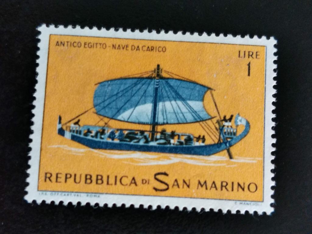 San Marino 1963 - voiliers anciens - Egypte**, Enlèvement ou Envoi, Non oblitéré