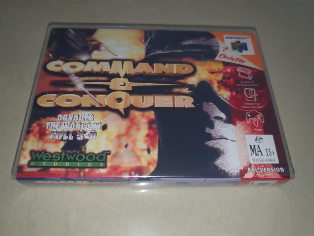 Command & Conquer N64 Game Case, Envoi, Comme neuf