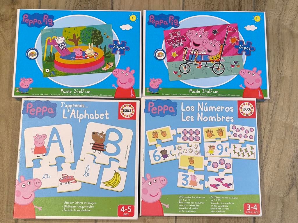 Lot puzzles Peppa Pig, Envoi, 10 à 50 pièces, Utilisé, 4 à 6 ans