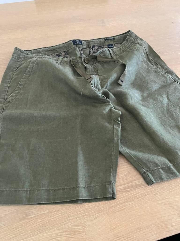 Short kaki linnen m33 , lange broek beige linnen / m 36, Kleding | Heren, Ophalen of Verzenden, Zo goed als nieuw, Beige
