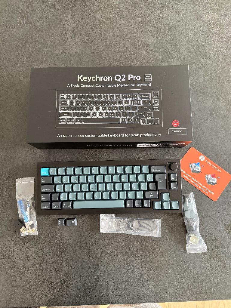 Keychron Q2 Pro - ISO FR, Computers en Software, Toetsenborden, Ophalen, Keychron, Nieuw, Azerty