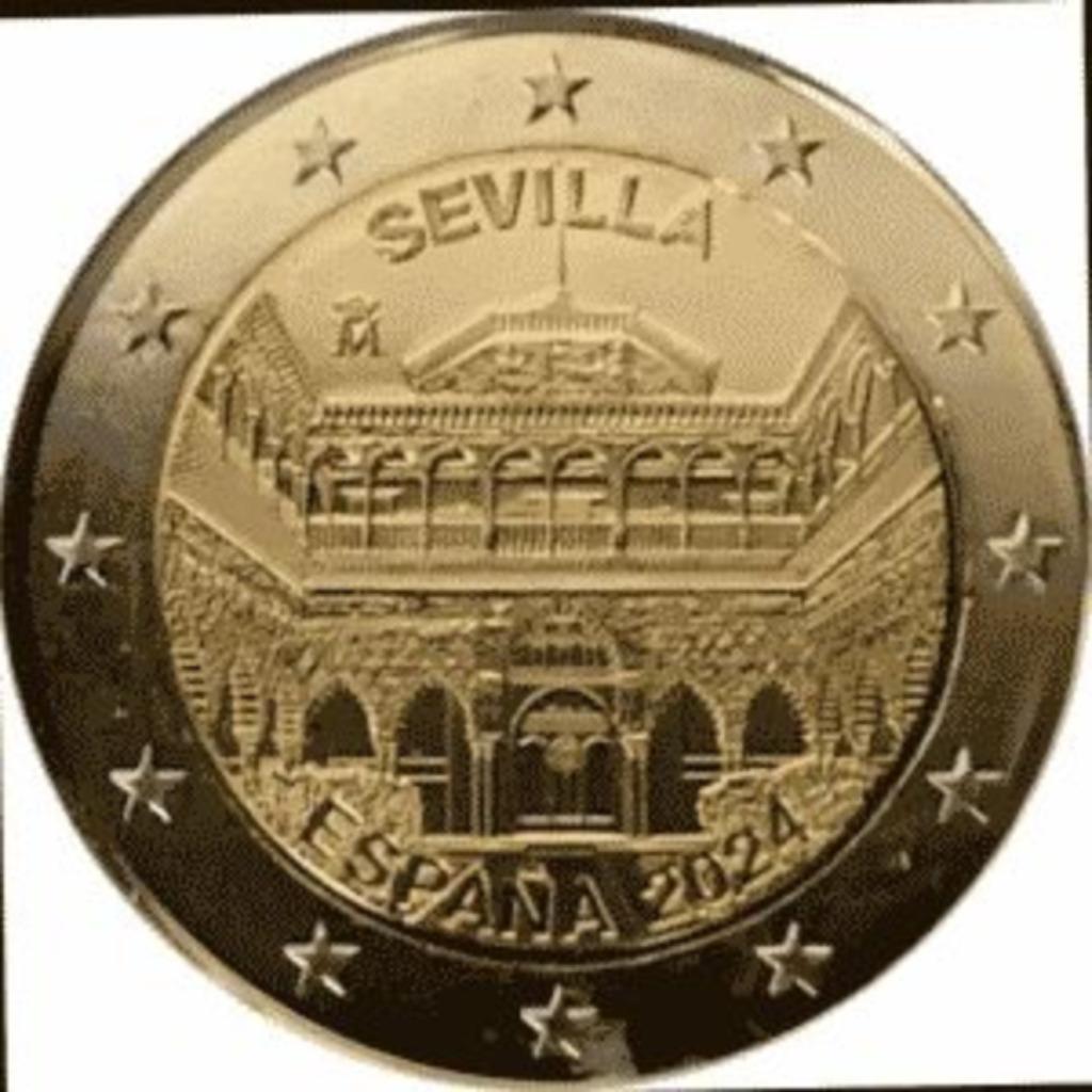 2 euromunten sp.uitg. Spanje Sevilla 2024, Ophalen of Verzenden, Spanje, 2 euro, Losse munt