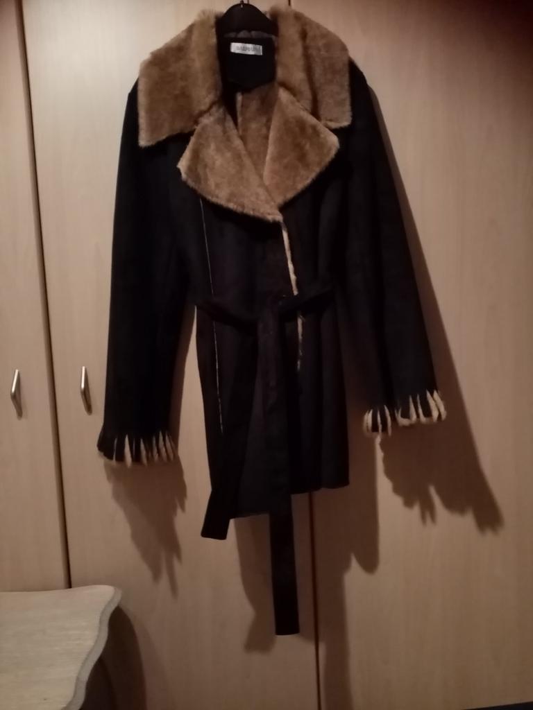 Zwarte nubuck 3/4  damesjas. Merk Balmain., Kleding | Dames, Ophalen, Gedragen, Maat 38/40 (M)