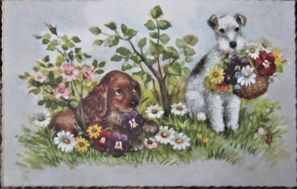 FANTASIE- KAART- HONDEN, Verzamelen, Ophalen of Verzenden, Ongelopen, Overige thema's