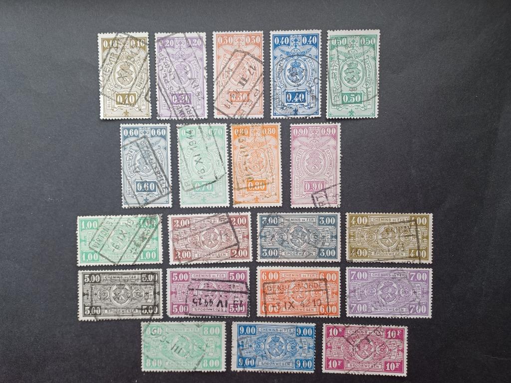 Postzegels  Belgié, Ophalen of Verzenden, Gestempeld, Treinen