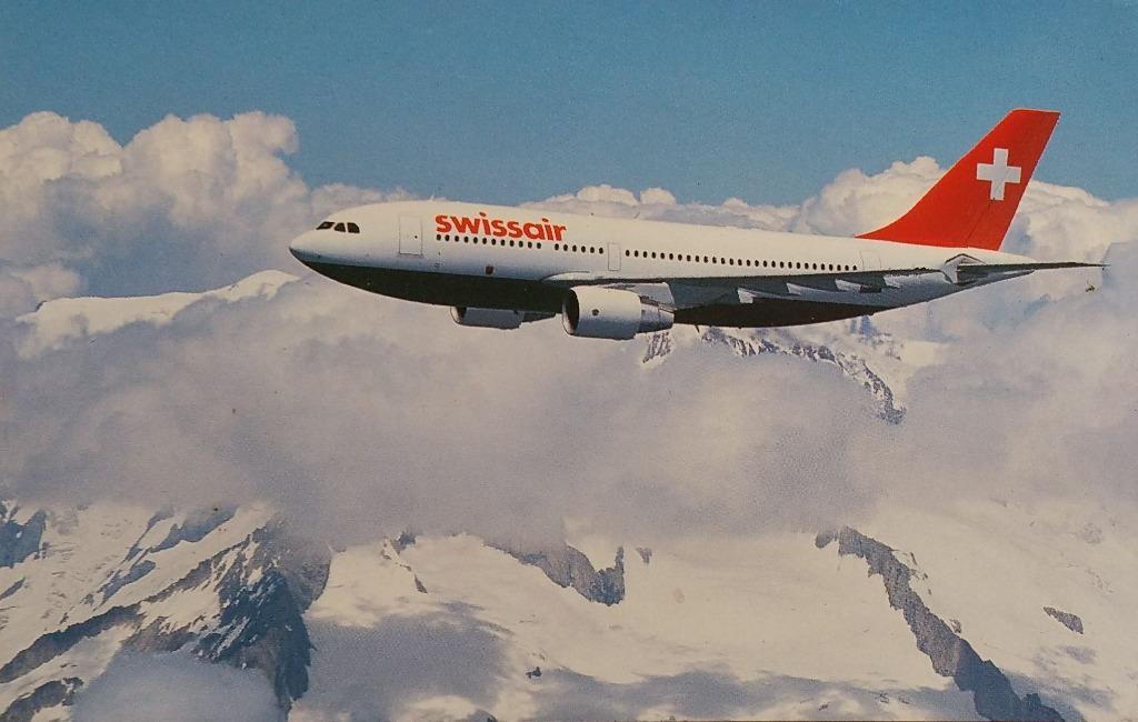 Swissair carte postale A310 - F268, Collections, Enlèvement ou Envoi, Non affranchie, Hors Europe